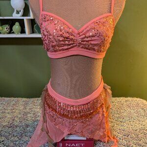 New 2 piece dance costume, contours, size adult medium